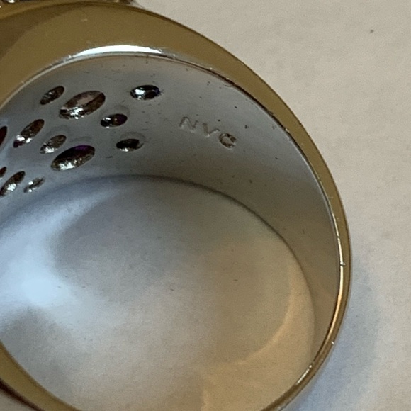 Nataliya V. Collister Rainbow Cubic Zirconia Ring Size 8 Silver Tone - Picture 11 of 12